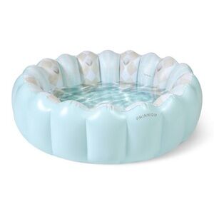 NEW LaVaca Minnidip Resort Collection Chambray Blue Shell Tufted 35 Gal Pool